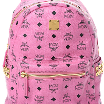 MCM Visetos Small Side Stud Stark Backpack Pink 9 of 14