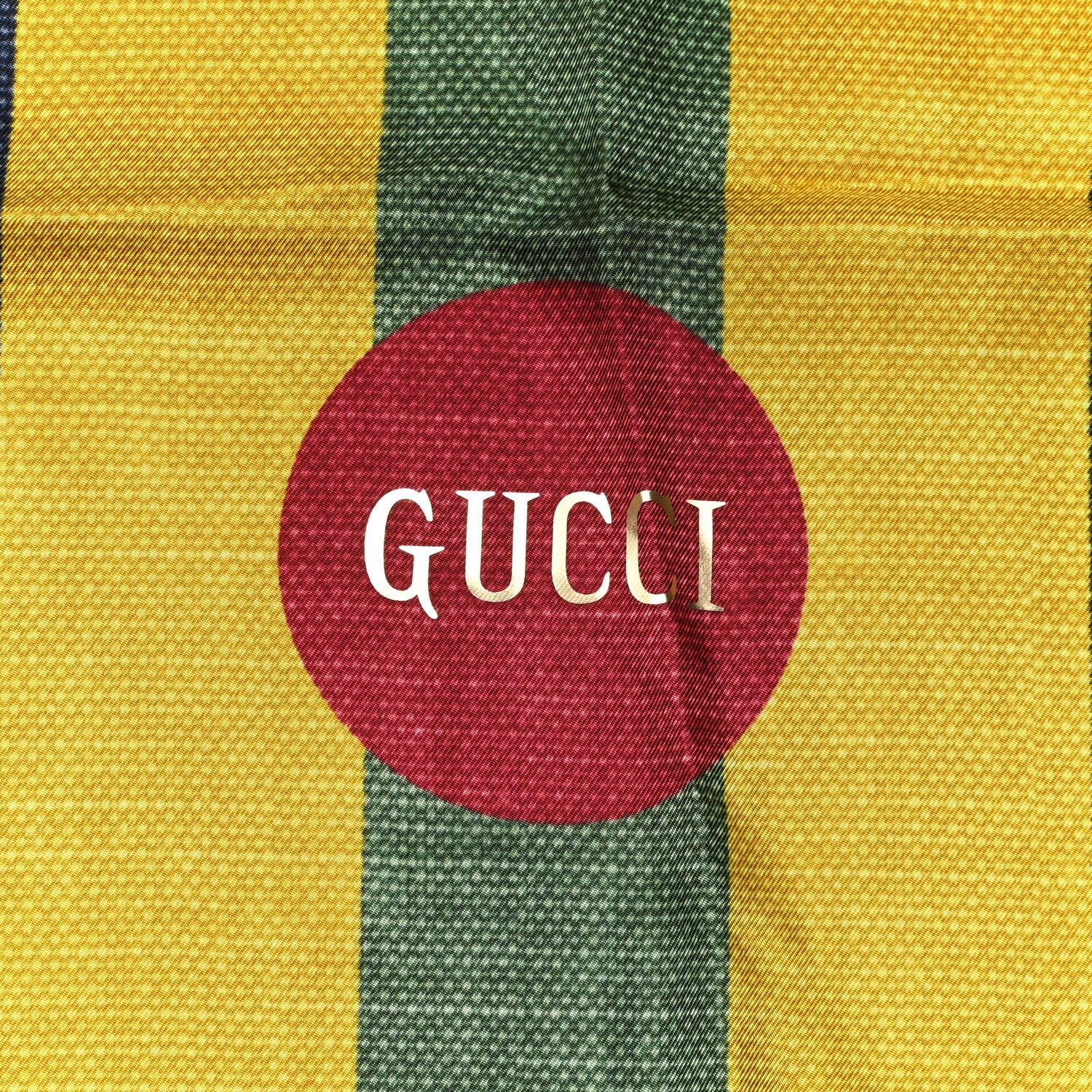 Gucci Silk Marley Stripe Scarf Red Multicolor 2 of 4