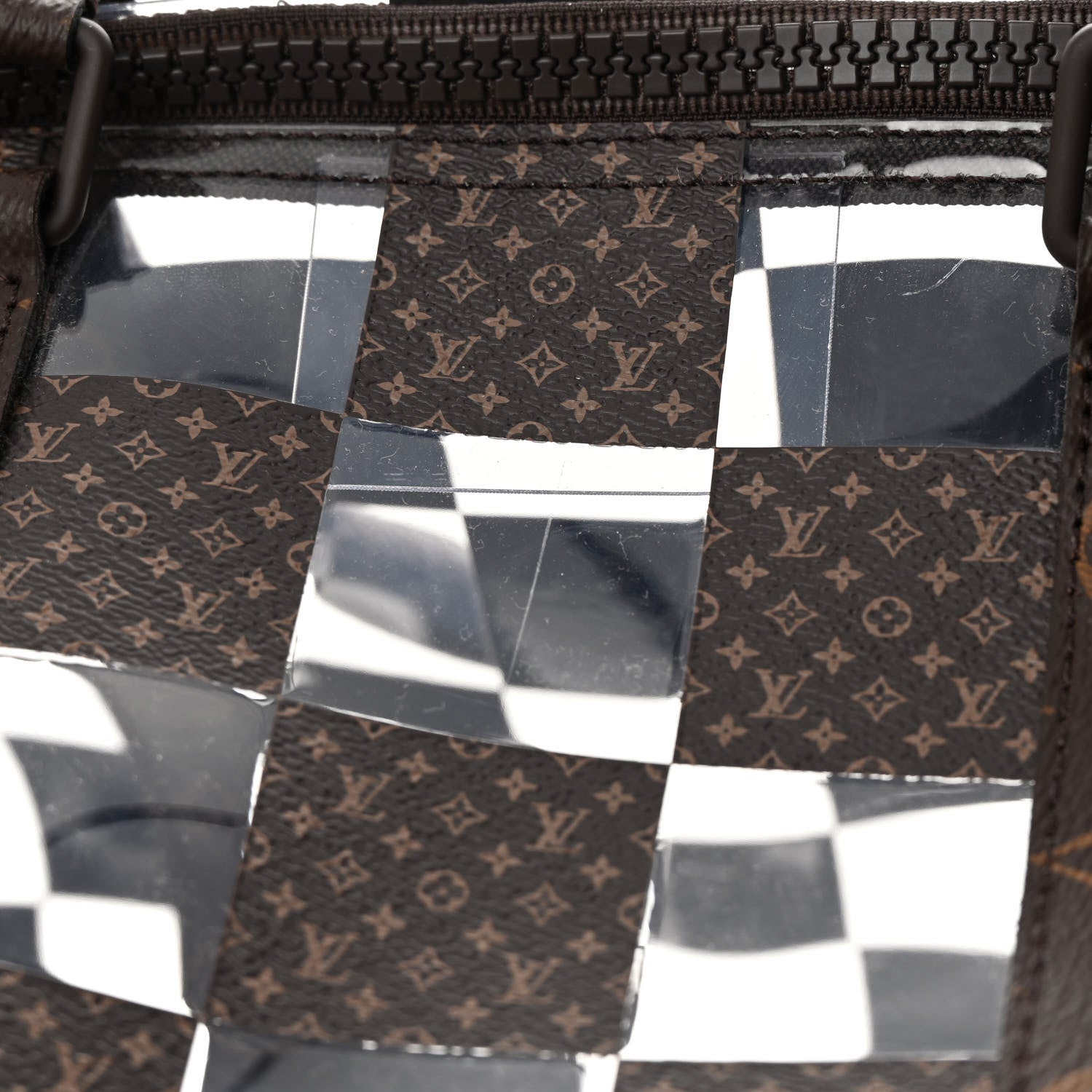 Louis Vuitton PVC Monogram Chess Keepall Bandouliere 50 10 of 11