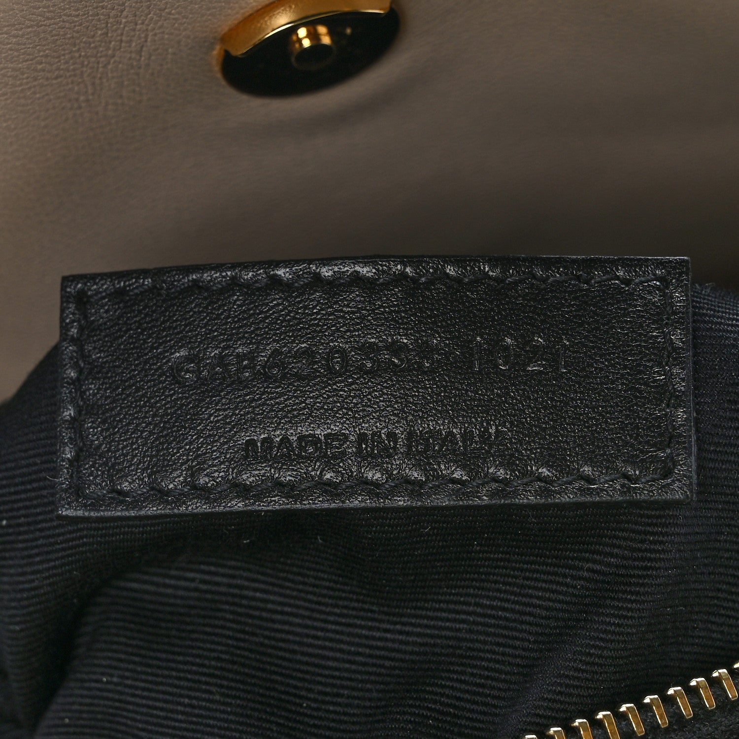 Saint Laurent Lambskin Quilted Toy Loulou Puffer Monogram Chain Satchel Dark Beige 6 of 9