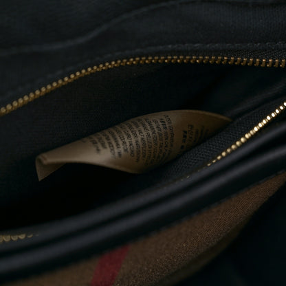 Burberry Derby Calfskin House Check Small Camberley Black 7 of 10
