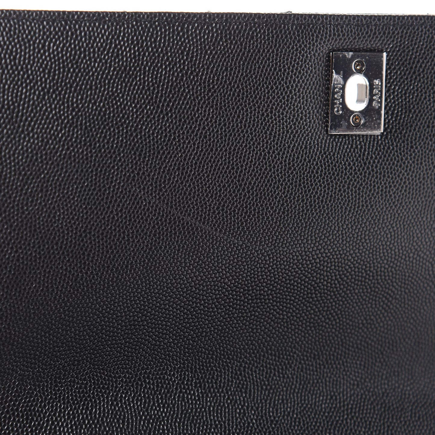 Caviar Chevron Quilted Small Coco Handle Flap Black