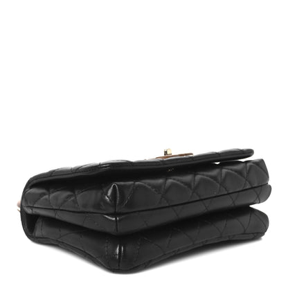Chanel Lambskin Quilted Wood Mini Coco Handle Flap Black 4 of 12