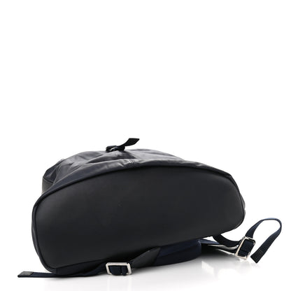 Louis Vuitton Calfskin Nylon V Line Pulse Backpack Navy Black 4 of 9