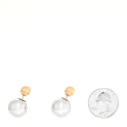 Christian Dior Mise En Dior Tribal Earrings Silver Gold 2 of 4