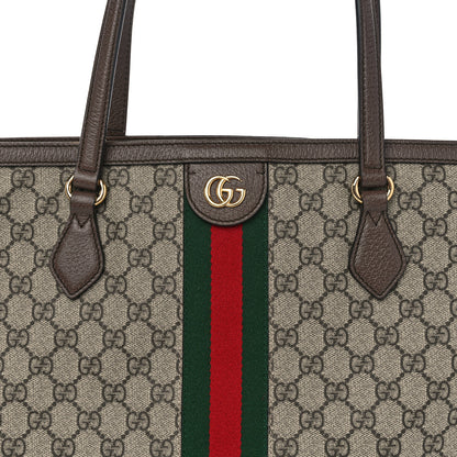 Gucci GG Supreme Monogram Medium Ophidia Shopping Tote Brown 8 of 12