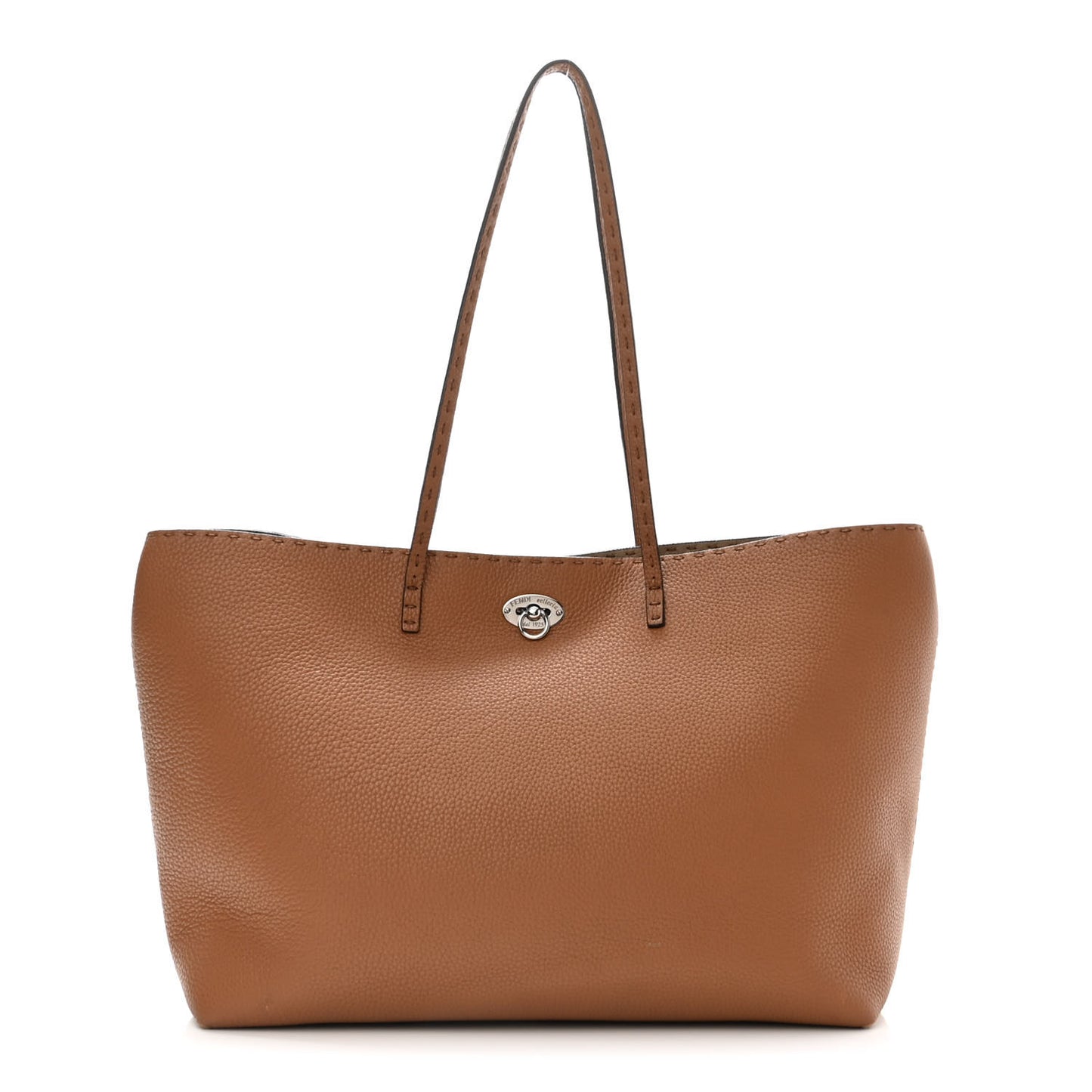 Cuoio Romano Selleria Bi-Color Large Carla Shopping Tote Mou Deserto