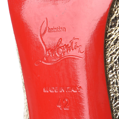 Christian Louboutin Metallic Crinkled So Kate 120 Pumps 42 Gold 9 of 10