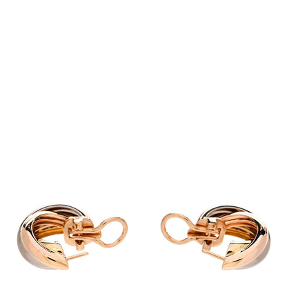Cartier 18K Pink Yellow White Gold Small Trinity Earrings 3 of 7