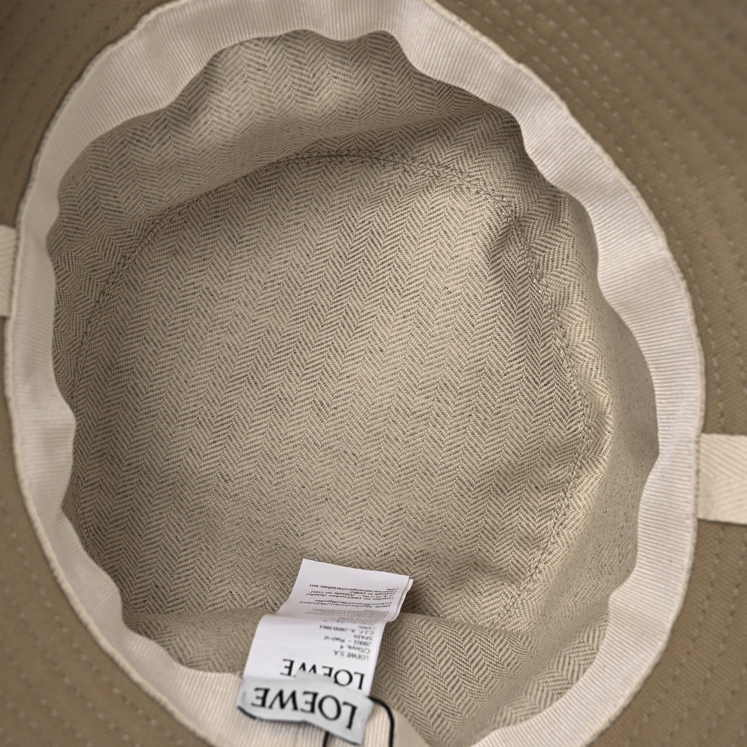 Loewe Canvas Fisherman Bucket Hat Ecru 57 Sand 7 of 8