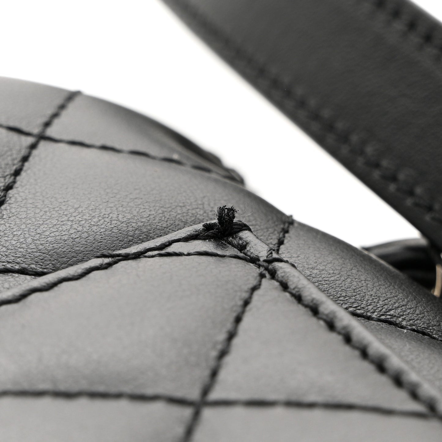 Calfskin Quilted CC Uniform Flap Belt Bag Black