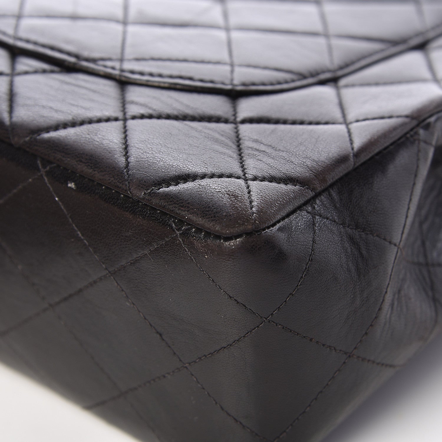 Chanel Lambskin Quilted Jumbo Single Flap Black 13 of 18