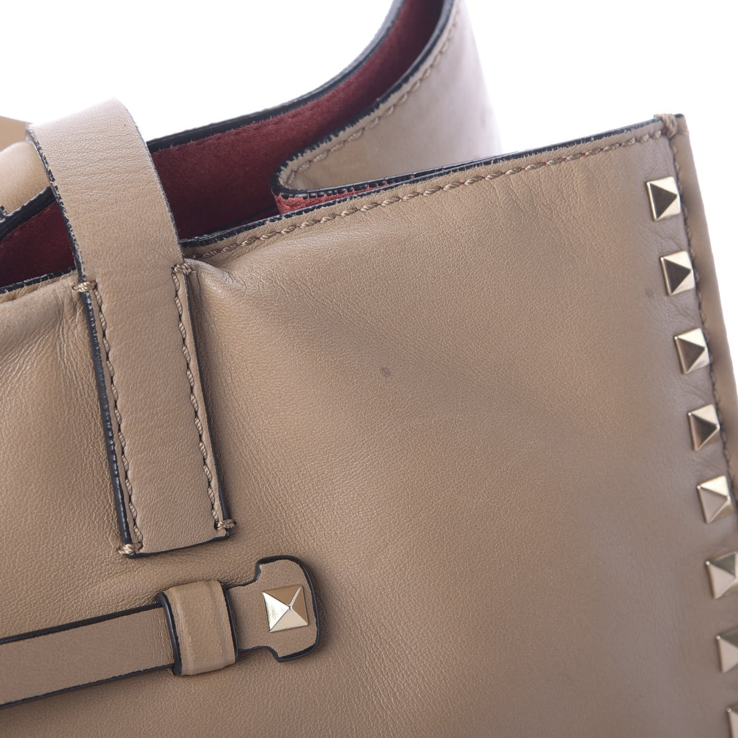 Nappa Medium Rockstud Soft Tote Soft Noisette