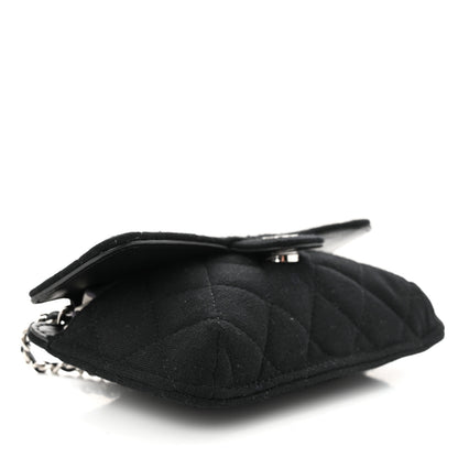 Chanel Jersey Fabric Quilted Foldable Tote With Chain Black Multicolor 7 of 19