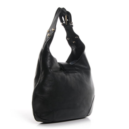 Burberry Leather Buckle Hobo Black 3 of 9