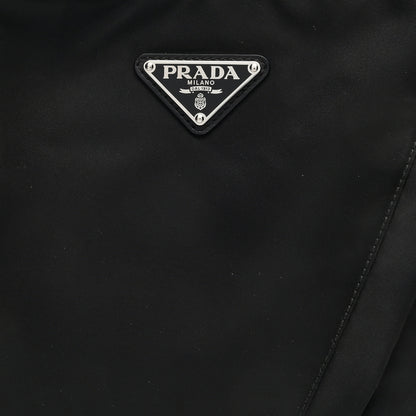 Prada Tessuto Nylon Studded New Vela Hobo Black White 7 of 11