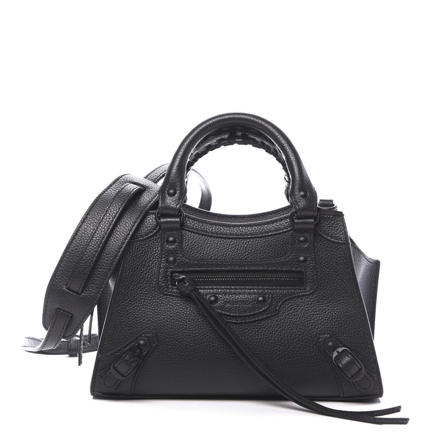 Grained Calfskin Neo Classic Black Hardware Mini City Black