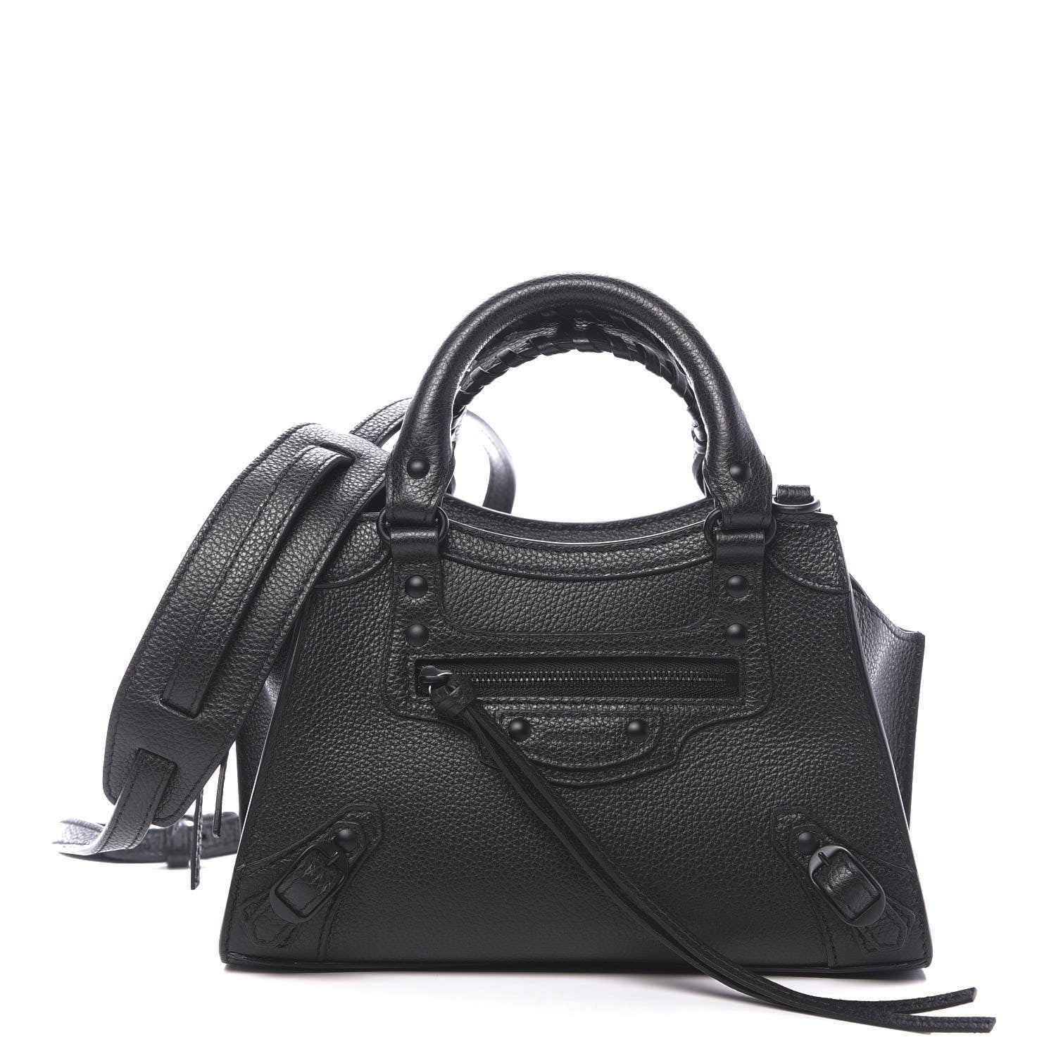 Balenciaga Grained Calfskin Neo Classic Black Hardware Mini City Black 1 of 9