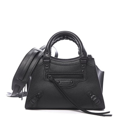 Balenciaga Grained Calfskin Neo Classic Black Hardware Mini City Black 1 of 9
