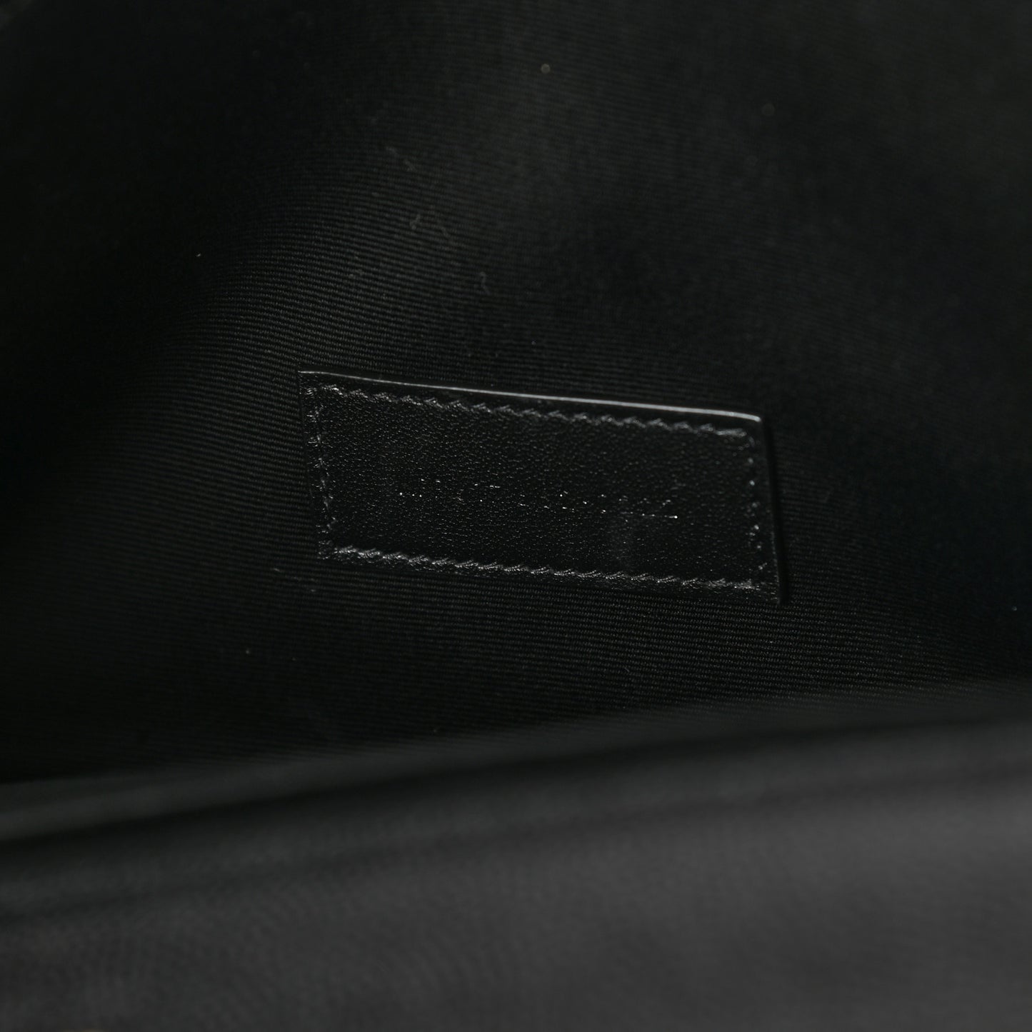 Grain De Poudre Matelasse Chevron Monogram Envelope Clutch Black