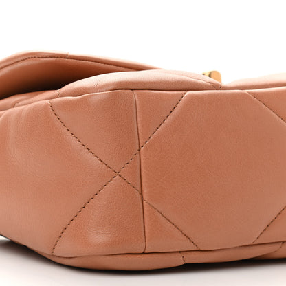 Chanel Lambskin Quilted Medium Chanel 19 Flap Light Brown 9 of 11