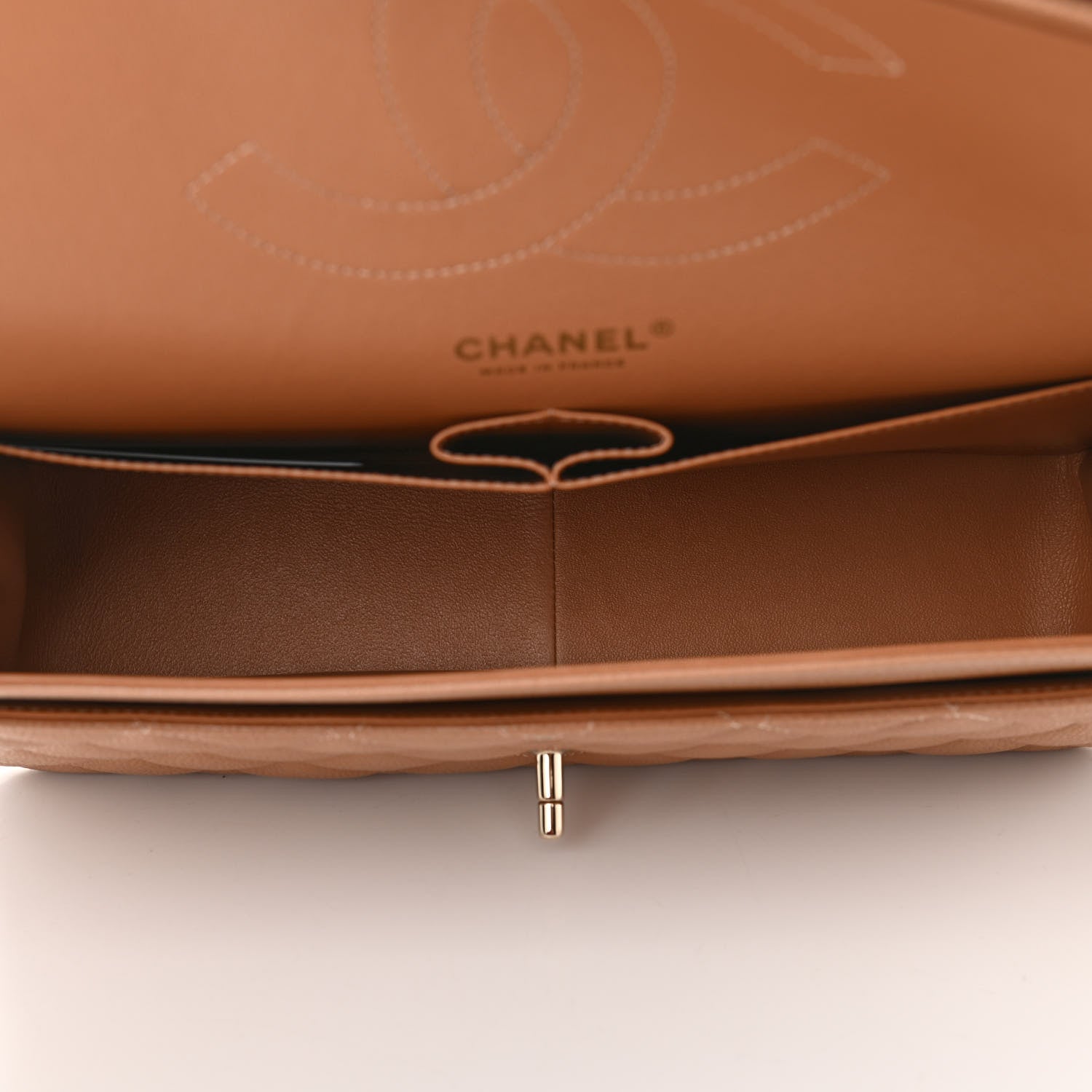Chanel Caviar Quilted Jumbo Double Flap Beige 5 of 11