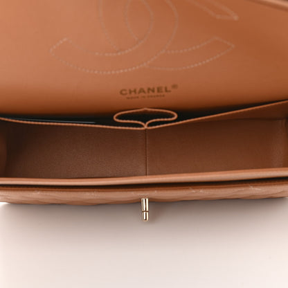 Chanel Caviar Quilted Jumbo Double Flap Beige 5 of 11