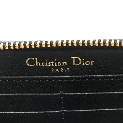 Christian Dior Grained Calfskin Supple Cannage Caro Zip Wallet Black 6 of 6
