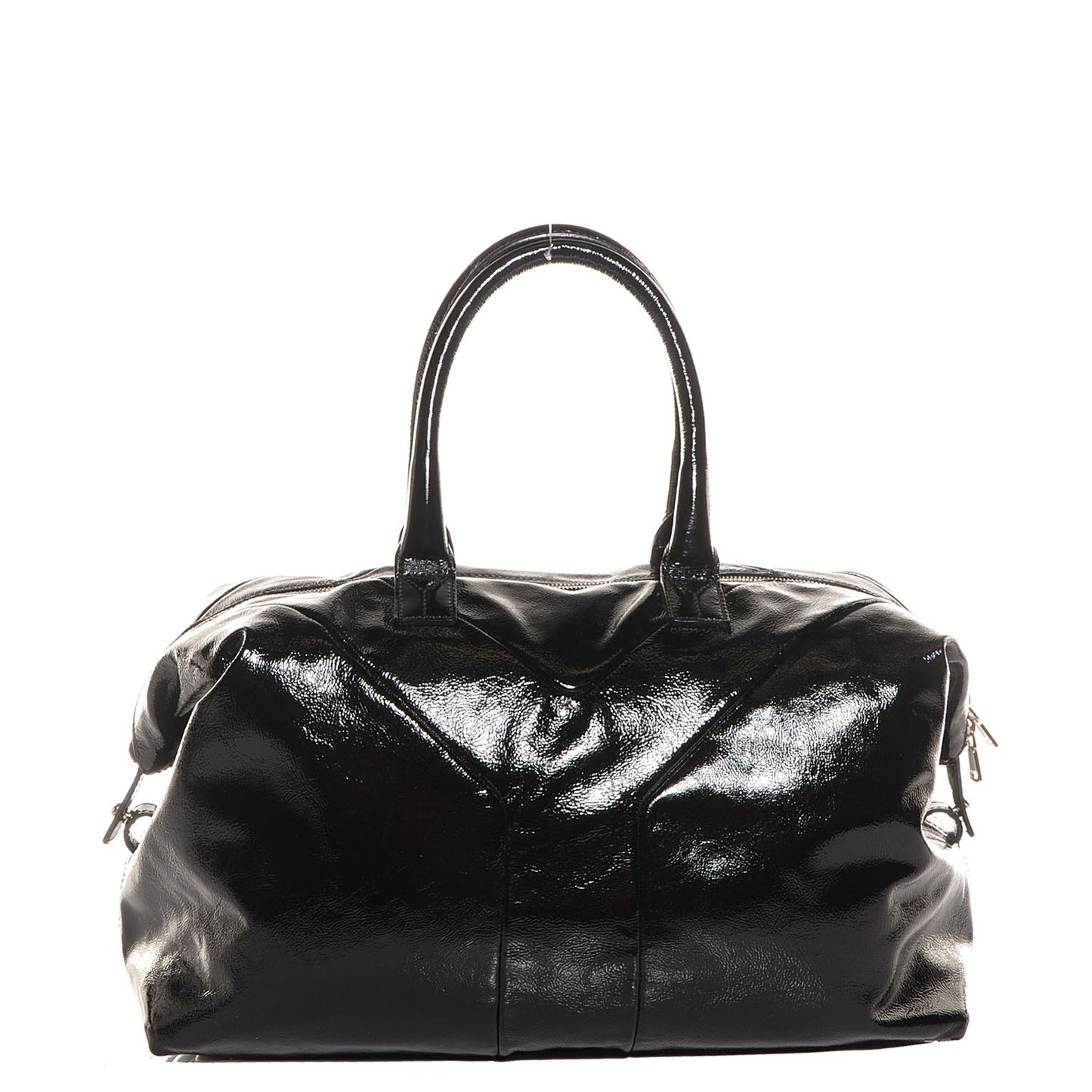 Textured Patent Easy Y Medium Sac Black
