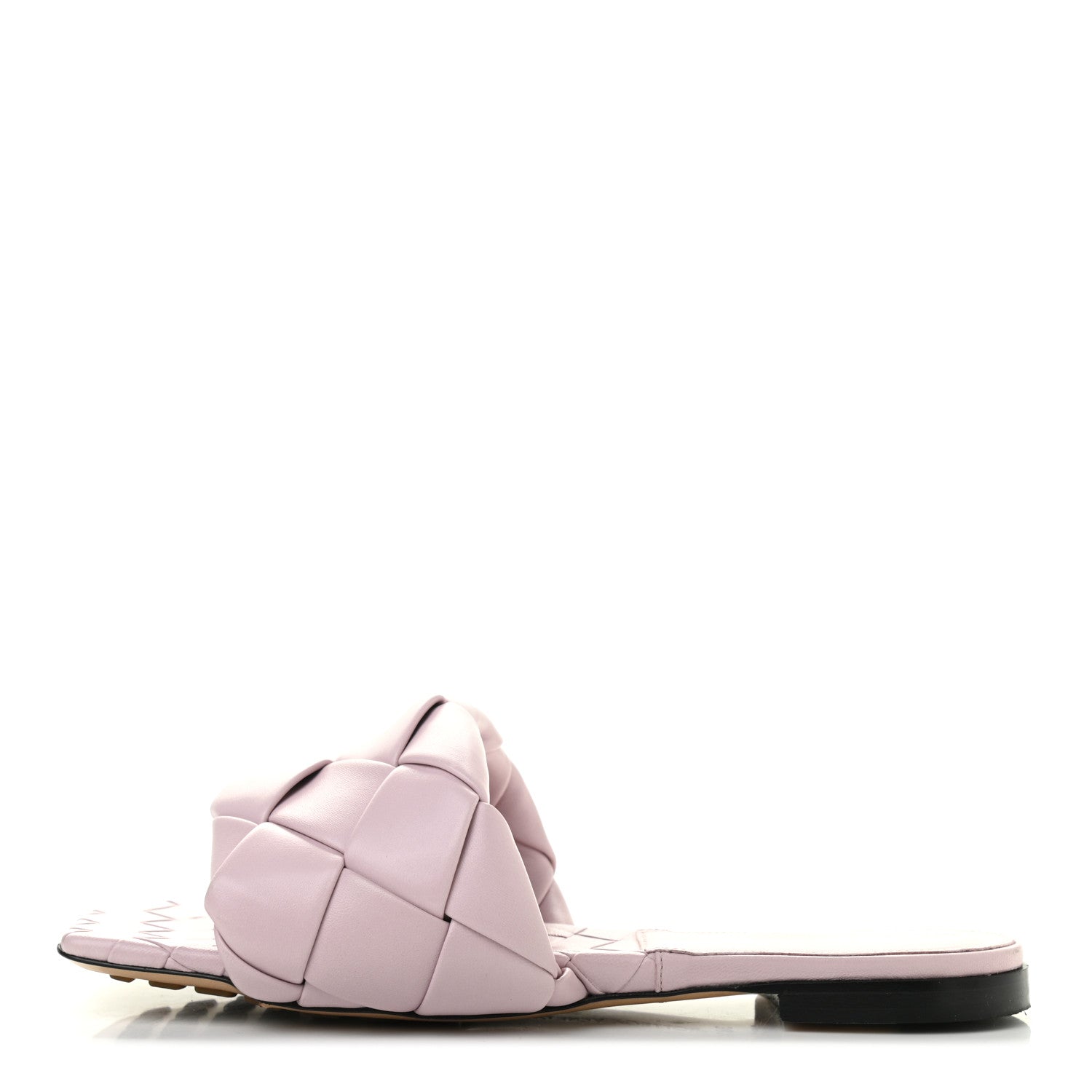 Bottega Veneta Nappa Maxi Intrecciato Lido Flat Sandals 38.5 Magnolia 1 of 9