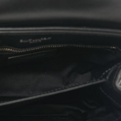 Saint Laurent Calfskin Y Quilted Monogram Toy Loulou Crossbody Bag Black 7 of 12
