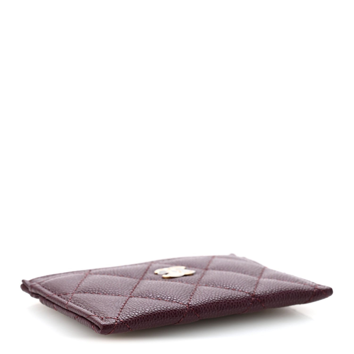 Chanel Caviar Quilted Card Holder Burgundy 4 of 9
