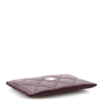 Chanel Caviar Quilted Card Holder Burgundy 4 of 9