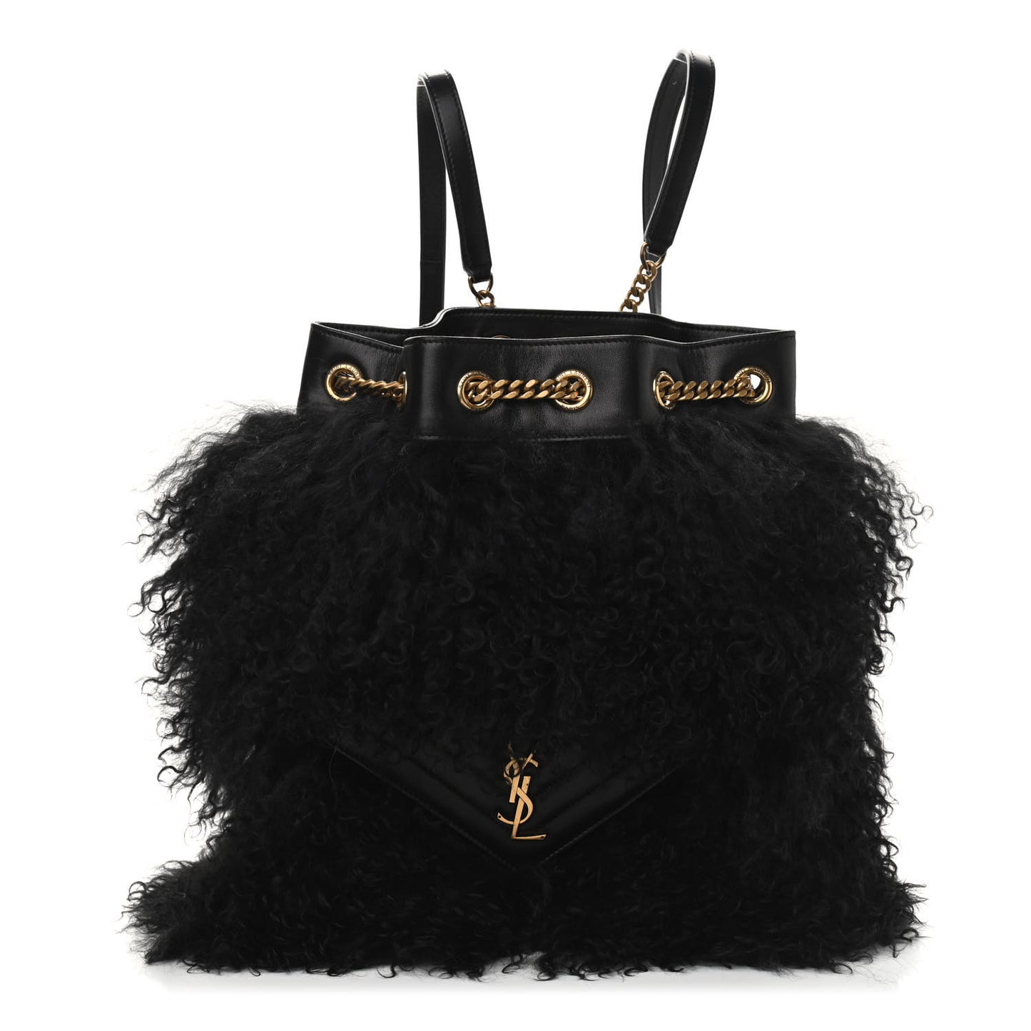 Shearling Lambskin Joe Backpack Black