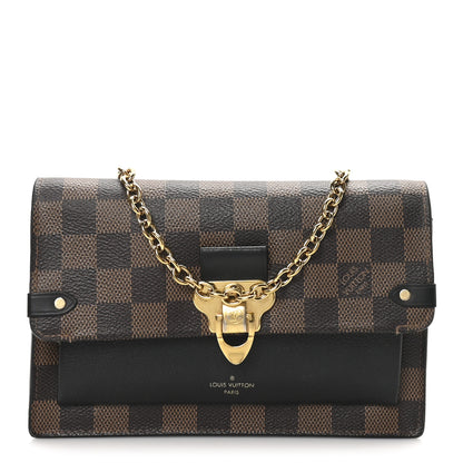 Louis Vuitton Damier Ebene Vavin Chain Wallet Black 1 of 10