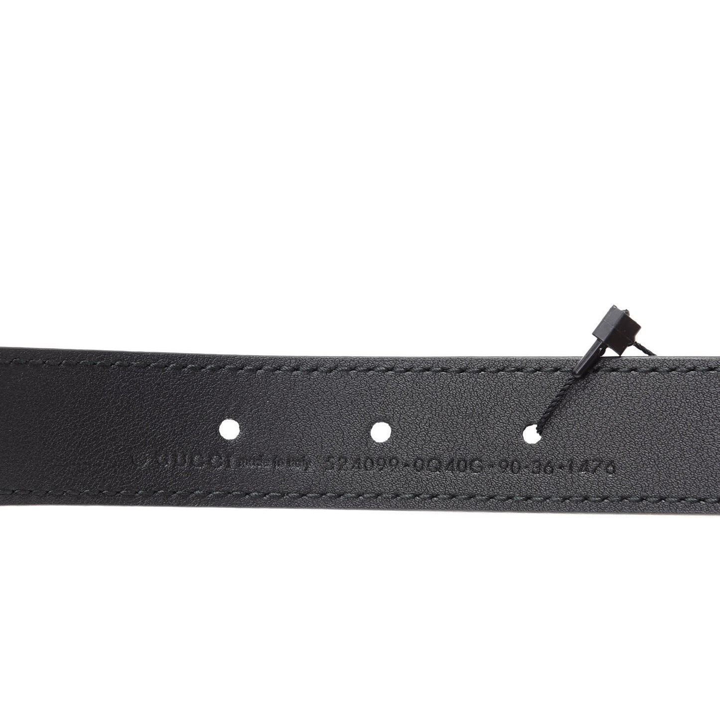 Calfskin Torchon Double G Chain 25mm Belt 90 36 Black