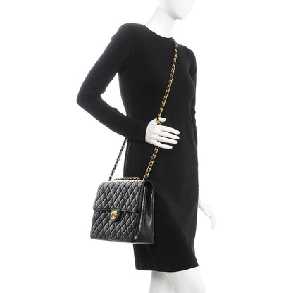 Chanel Lambskin Quilted Jumbo Single Flap Black 3 of 9