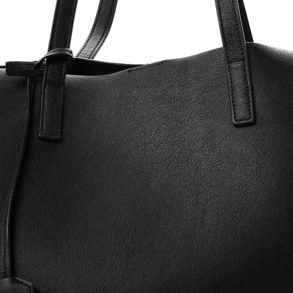 Saint Laurent Calfskin Large Shopping Tote Black 8 of 11