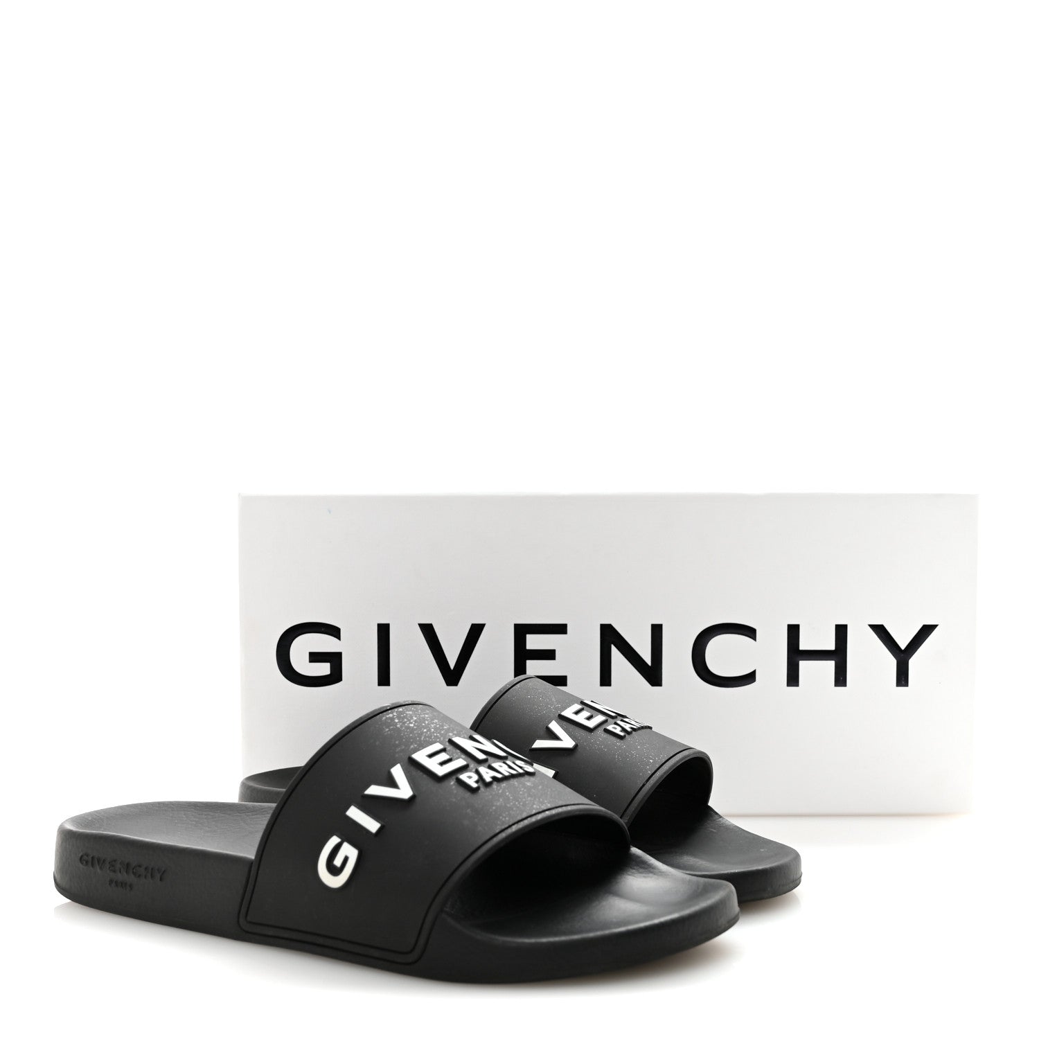 Givenchy Rubber Logo Pool Slide Sandals 41 Black 15 of 16