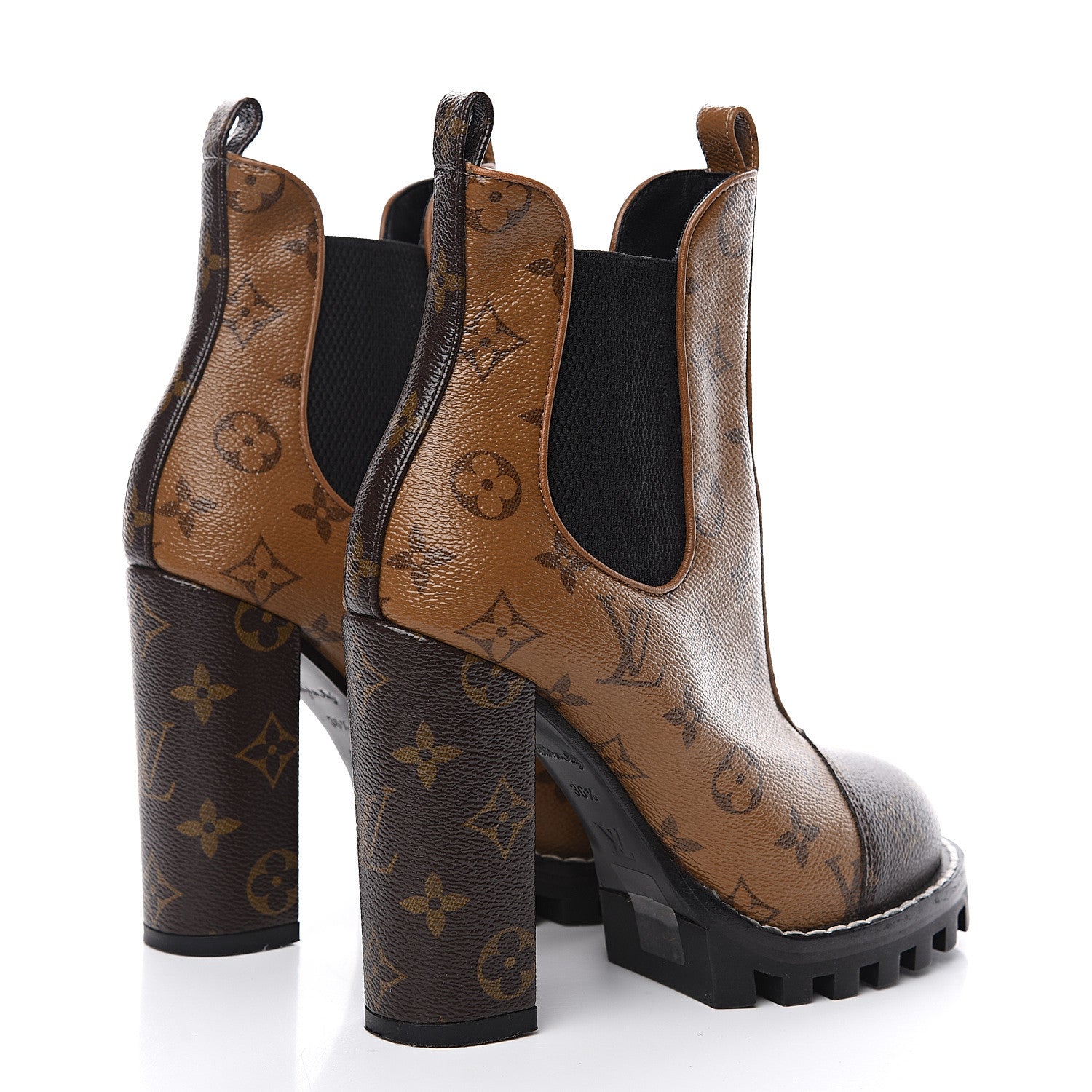 Louis Vuitton Patent Reverse Monogram Star Trail Chelsea Ankle Boots 36.5 4 of 6
