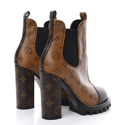 Louis Vuitton Patent Reverse Monogram Star Trail Chelsea Ankle Boots 36.5 4 of 6