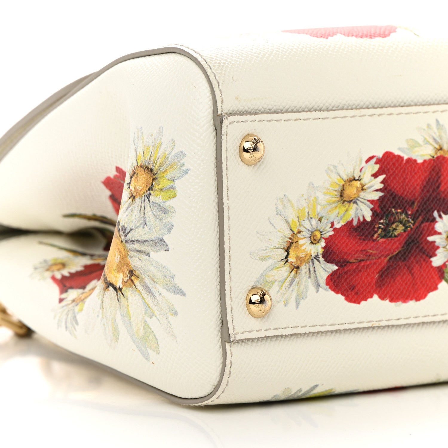 Dolce & Gabbana Dauphine St.Giap Papaveri Print Medium Miss Sicily Satchel White Multicolor 9 of 22