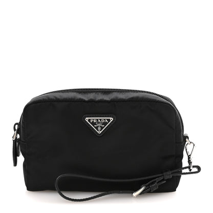 Prada Re-Nylon Saffiano Pouch Wristlet Black 1 of 8