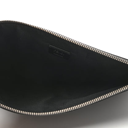 Fendi Vitello Grace FF 1974 Embossed Pouch Black 5 of 7