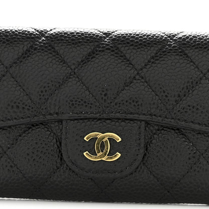 Chanel Caviar Quilted Flap Card Holder Wallet Black 10 of 11