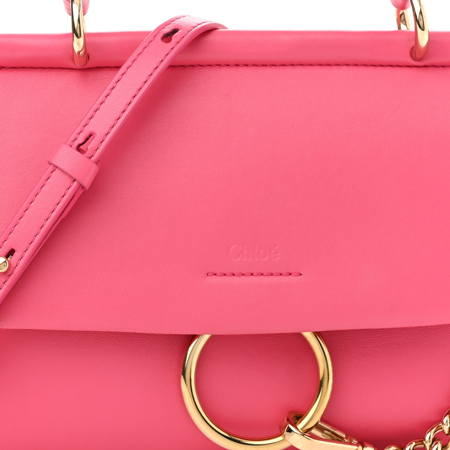 Lambskin Small Faye Top Handle Bag Hot Pink