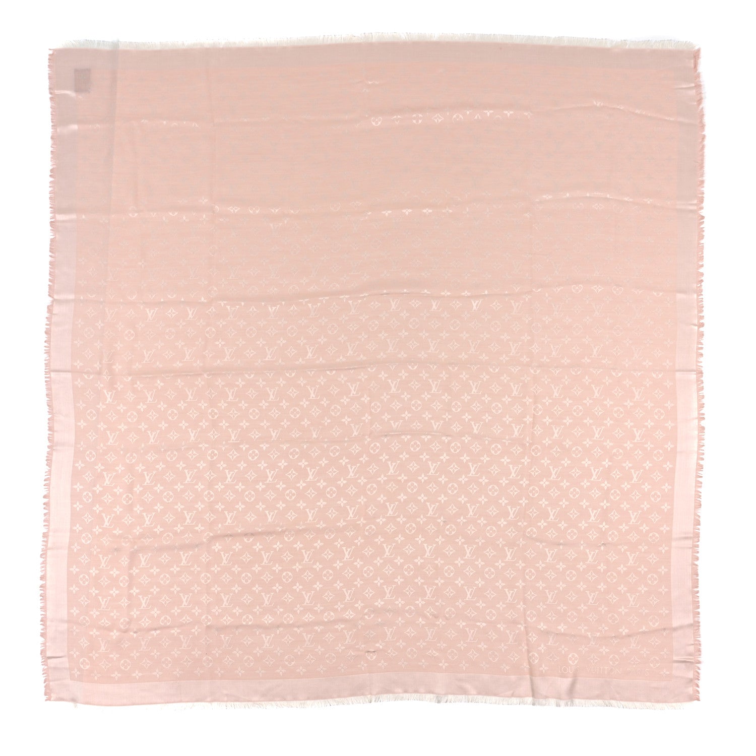 Louis Vuitton Wool Silk Monogram Shawl Pink 1 of 4