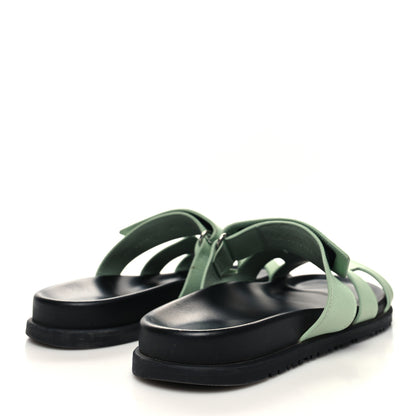 Hermes Epsom Womens Chypre Sandals 40 Vert Jade 4 of 11