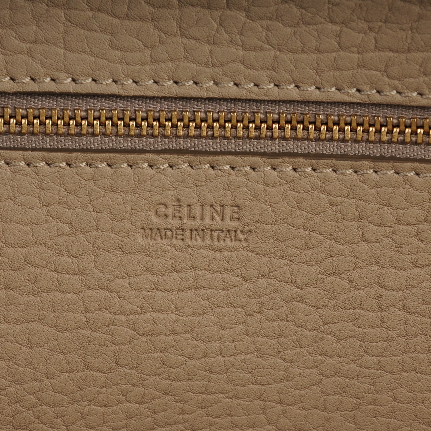 Celine Crisped Calfskin Small Tie Knot Tote Light Taupe 7 of 8