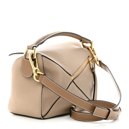 Loewe Grained Calfskin Small Puzzle Bag Sand Mink 3 of 12